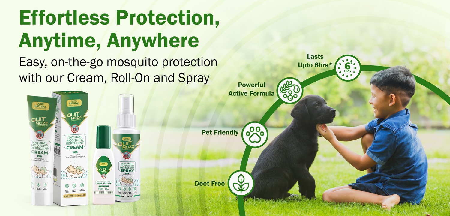 Quitmozz cream, spray and roll-on